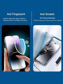 5pcs - Anti-Peeping Tempered Glass Full Coverage Screen Protector, Anti-Fingerprint, Anti-Scratch, Compatible With IPhone 18 Pro/18 Pro Max/17 Pro Max/16/15/14/13/12/11 Pro Max/XR/X/XS Max Plus - Black - View 6