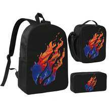 Prestonplayz Backpack Set, 3 Piece Backpack Set With Lunch Box Pen Box , A Back-To-School Essential: This Everyday Bag Features A Casual Style And Lightweight Construction, Paired With A Durable Zippered Closure-Making It Suitable Both Men And Women. - Sets - View 1