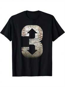 Camiseta de béisbol 3 contra 3 - Negro - Ver 1