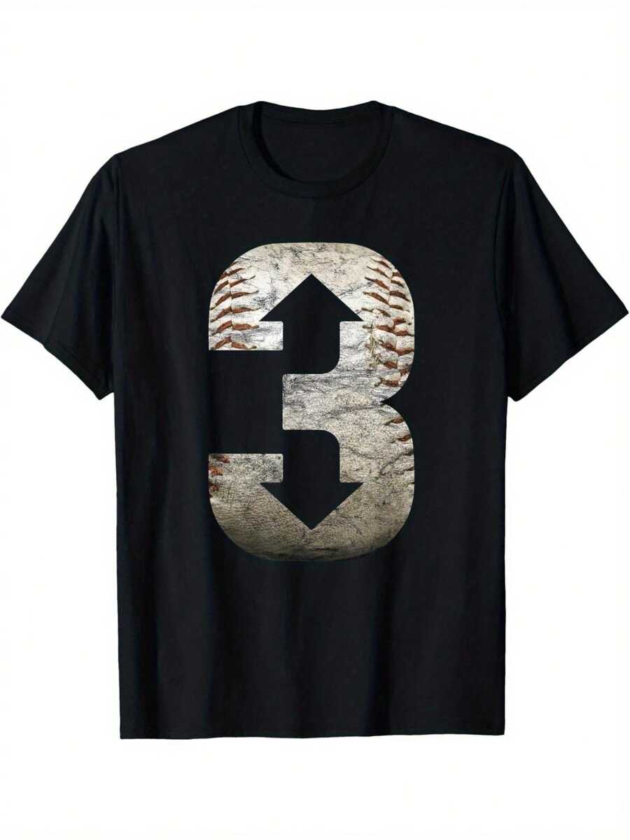 Camiseta de béisbol 3 contra 3 - Negro - Ver 1