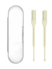 Recortador de vello nasal de doble cara, juego de eliminador de vello nasal manual, entrega de color aleatorio, rotación suave de 360° sin atascos, herramienta de aseo universal para hombres & mujeres, viene con caja de almacenamiento, limpio - Multicolor - Ver 9