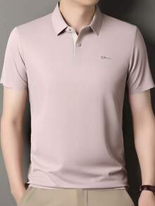 Pro Man Wardrobe 男士無縫黏合防皺夏季涼感短袖 POLO 衫，休閒商務通勤穿搭，Smart Casual 風格 - 粉色 - 查看 4