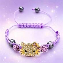 Sanrio 1/Piece Hello Kitty Colorful Bracelet - Colorful Cartoon Character Jewelry, Fashionable And Versatile, Sweet Birthday Gift, Valentine's Day Gift, Suitable For Friends And Family Collection Jewelry, Adjustable Buckle Design, Women's Exclusive, Graduation Season Gift, Party, Festival Party, Four Seasons Perfect Choice - Cartoon - View 12