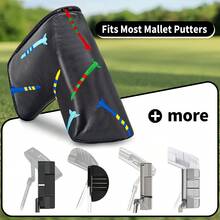 1pc Colorful Nail Pattern Golf Club Head Cover, Shockproof Scratch-Resistant Golf Protection Sleeve, Suitable For Golf Enthusiasts - Multicolor - View 5