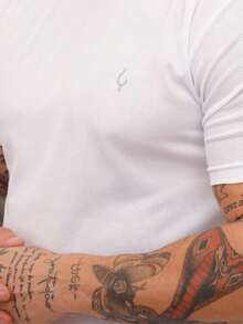Men's Dry Short Sleeve Gym Training T-Shirt - Blanco - Ver 4