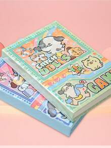 1pc Mini Pocket Notebook With Cute Pets And Gashapon Machine Print, Blank Portable Notepad, Incentive Prize Stationery, 80 Sheets Blank Inner Pages For Free Writing And Recording, Daily Long-Term Use - Note Book - View 2