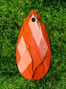 1PC Multi-Faceted Teardrop Natural Stone Pendant, 13 X 26Mm, Energy Healing Crystal, Handmade Creative DIY Earring Necklace Jewelry Accessories - Water Droplet Cut - View 8
