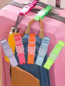 Cinghia regolabile colorata per bagagli, cinghia portatile per bagagli da viaggio con fibbia, accessorio da viaggio essenziale, facile da trasportare, adatto per auto/viaggi all'aperto, cinghia etichetta bagaglio anti-smarrimento, essenziale per viaggi estivi, fitness, forniture scolastiche, campeggio, essenziale per vacanze, borsa da crociera, forniture scolastiche, accessori scolastici, forniture scolastiche - Multicolore - Visualizzare 6