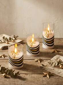 3pcs Flameless Candle Lights With Remote Control/Timer Function, Battery Operated Warm Light Candles, For Table Centerpiece Decoration, Suitable For US Independence Day, Holiday Atmosphere Decorative Lights - Warm Light - View 6