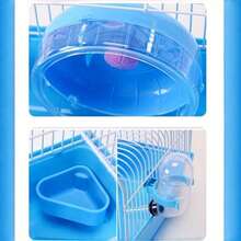 Small Hamster Cage, Portable Tiny Land Habitat With Exercise Space, Easy-Clean Mini Critter Cage For Dwarf Hamsters, Mice, Or Small Pets, Travel-Friendly Carry Cage With Handle, Includes Accessories (Sunny Series) - View 7