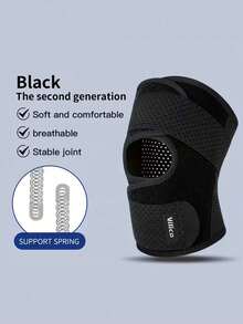 Vilico 1pc Breathable Sports Knee Sleeve, Compression Elastic Knit Knee Support Sleeve, Unisex, Suitable For Gym, Outdoor Activities, Fitness Training, Dance, Ice Skating, Running, Cycling, Yoga Sports Equipment Accessory - Multicolor - View 10