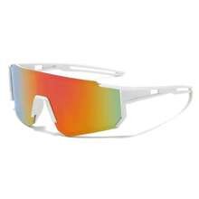 1pc Women's Fashion Cool Sports Cycling UV Protection Eyeglasses Outdoor Sun Protection Eye Protection Windproof Sports Glasses Hiking Sports Colorful Eyeglasses Suitable For Daily Photography, Outfit, Shopping, Cycling, And More - White Frame Red Mercury - View 3