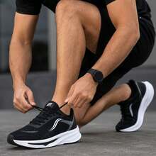 Tênis Masculino Caminhada Lig Shoes Impulse Leve Confortável Academia Corrida Casual Antiderrapante - Preto e Grafite - Visão 6