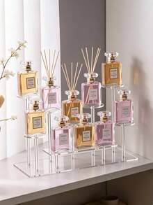 1pc - Acrylic Cosmetic Organizer Box, Multi-Layer Transparent Display Rack, Suitable For Perfume, Skincare, Cosmetics, Bathroom, Bedroom, Home Decor - Multicolor - View 1