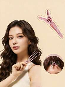 3 piezas de pinzas para el cabello de unicolor de cuatro puntas para mujer, pinzas sin deslizamiento sin costuras para dar volumen a la raíz, pinzas invisibles para peinar el flequillo, herramienta de peinado de volumen rápido, conjunto de accesorios para el cabello para uso diario, salón y viajes, pinzas para el cabello - Multicolor - Ver 4