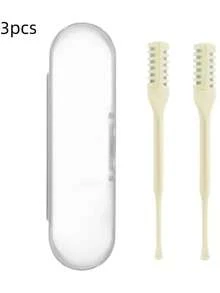 Recortador de vello nasal de doble cara, juego de eliminador de vello nasal manual, entrega de color aleatorio, rotación suave de 360° sin atascos, herramienta de aseo universal para hombres & mujeres, viene con caja de almacenamiento, limpio - Multicolor - Ver 10