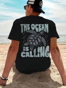 Camiseta de manga corta para hombre,% casual, moderna, estilo deportivo urbano, nuevo estilo de verano. - Negro - Ver 1