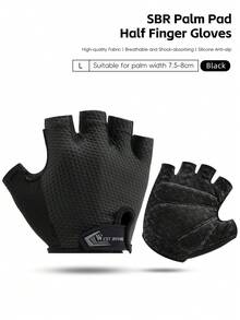 WEST BIKING Bicycle Riding Gloves With Thickened Palm Pads Silicone Anti Slip High Elasticity Comfortable Cycling Gear - Multicolor - View 14