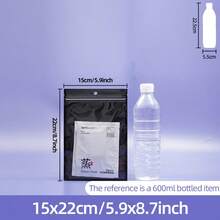 50/100/500 túi quà tặng có thể đóng lại để lưu trữ trang sức, túi nhôm màng polymer mini khóa zip nhiều màu, hoàn hảo để lưu trữ thực phẩm tiệc và kẹo - màu đen - Xem 22