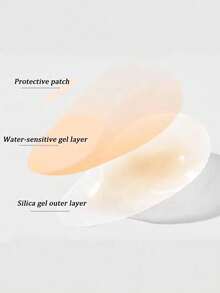 1 Pair Women's Ultra-Thin Silicone Breast Lift Pads, Invisible Seamless Push-Up Pads, Suitable For Backless Dresses And Strapless Outfits, Wedding - Multicolor - View 5