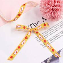 1cm Back To School Ribbon, School Season Kids & Teacher Gift Packaging, Apple Pencil ABC Pattern Heat Transfer Ribbed Tape - Ribbon - View 4