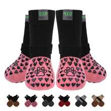 Anti Slip Dog Socks To Prevent Licking Paws, Hot Pavement Dog Boots And Paw Protectors Booties For Hardwood Floors With Heart Grippers, Dog Shoes For Small Medium Lar Senior Dogs Indoor XS - XSmall - View 1