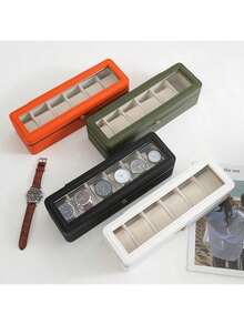 Kotak Penyimpanan Jam Tangan 1 Slot/6 Slot, Kotak Pajangan Jam Tangan Kulit, Kotak Penyimpanan Perhiasan Unisex, Kotak Organizer Jam Tangan Kelas Atas, Kotak Perjalanan Jam Tangan Kulit, Cocok untuk Pajangan Perhiasan di Meja, Dekorasi Rumah, Dekorasi Ruangan, Gaya Dekoratif, Pernikahan, Toko Perhiasan dan Organizer, Kotak Perhiasan, Kotak Penyimpanan Perhiasan, Pajangan Toko Perhiasan, Penyimpanan Perhiasan, Hadiah Wisuda, Musim Kembali ke Sekolah yang Ramah Lingkungan - MultiWarna - View 7