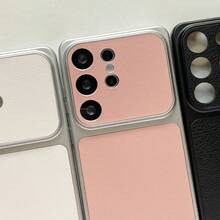 Full Camera Coverage Leather Texture Case For Compatible With Galaxy S26 Ultra Plus, A57. Unisex, Comes With Lanyard. - White - View 5