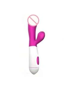 7.68 Inch Rabbit Clit Vibrator Vibrating Dildo G-Spot Massager Clitoral Stimulator 7 Vibration  Modes Nipples Stimulation Adult Sex Toy For Women Masturbation Couples - 均碼 - 查看 2