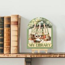 Owl Treehouse Reading Log Board, Annual Reading Tracker, Bookshelf Decor (Designed For Book Lovers), Reading Sign-In Record - A - View 7