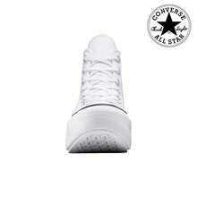 Converse All Star Lift Double Stack, scarpe in tela versatili, confortevoli e durevoli, alte, unisex, bianche. - A12976C - Visualizzare 3