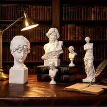 1PC Estátua Nórdica da Harpa de Vénus, Escultura da Mitologia Grega, Figura de Arte em Resina, Busto de David e Apolo, Decoração para Casa, Sala de Estar e Secretária, Modelo de Esboço, Presente - Multicolorido - Ver 2