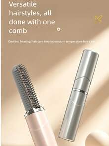 Wireless Bangs Comb USB Rechargeable Mini Straightening Comb Heating Straightening Comb Unisex Styling Straightening Comb - Multicolor - View 4