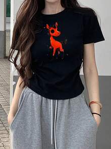 Women T-Shirts - Black - View 3