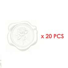 20入 3D 浮雕蠟封貼紙，信封封口貼，自黏貼紙，適用於婚禮、派對、生日、聖誕節 - 3D 花 - 查看 12
