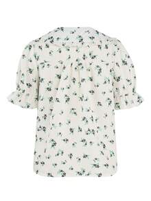 ii Camisa casual de verano para mujer con estampado y ribete de volantes - Albaricoque - Ver 9
