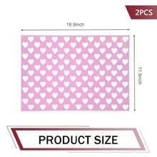 2 PCS Car Rear Tail Light Stickers, Waterproof Heart Pattern Rear Tail Light Tint Film, Self-Adhesive Funny Taillight Cover Trim, Universal Car Decorative Decals For Most Vehicles Pink - Pink - View 3