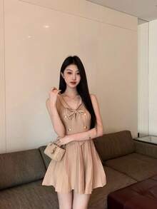 Women Midi Dresses - Black - View 8