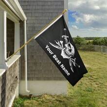 2D Flat, 2D Door Banner, 1pc 2D Printing XPersonalied Boat Flag Custom Outdoor Flags 3x5ft Skull Pirate Flag Banner DIY Your Text Customied Gifts For Halloween Holiday Party (Single-Sided)701(3X5)(One Side Print) - 3*5 - 查看 3