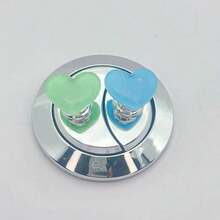2/4pcs Heart Shaped Toilet Flush Handle,Floral Cartoon Flower Shaped Toilet Flush Button,Toilet Tank Button,Flower Shaped Toilet Plunger,Toilet Flush Button Press Tool,Creative Flower Drawer Pull,Easy Press,Bathroom Accessory,Suitable For Long Nails - Multicolor - View 3