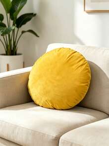 1 pièce 2 pièces Ensemble combiné Taie d'oreiller ronde de couleur unie Taie d'oreiller moderne minimaliste en velours Housse de coussin de siège de fenêtre ronde Douce et respectueuse de la peau Salon Chambre à coucher Canapé Taie d'oreiller décorative asymétrique Décoration quotidienne décontractée Jardin Cour Tissu Décoration Taie d'oreiller de lit Housse de coussin de tête Oreiller de voiture Toutes saisons Universel Sans insert Diamètre 45cm 50cm 30*50cm 45*45cm - 29# Huang - View 10