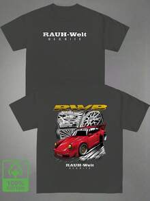RWB Retro-Sportwagen, einfacher individueller Schriftzug, kreativer Mehrfachdruck, schweres, lässiges, modisches, reines Herren-Kurzarm-T-Shirt, 100 % neu, lässiges Alltagsmode-T-Shirt mit lockerem Rundhalsausschnitt, Herrenbekleidung - Weiss - Übersicht 11