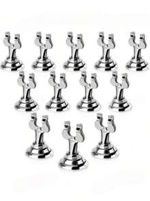 Mini Stainless Steel Table Number Holder, Table Card & Desk Nameplate Holder, Multi-Functional Card Holder, Suitable For Wedding Party Graduation Ceremony Restaurant Home Office Decoration & Memo - Multicolor - View 9