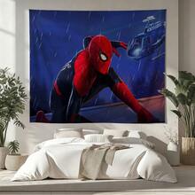 1pcs M Arvel Superhero Series S Pider-Man Theme Tapestry, Superhero Patter Wall Hanging Fabric Poster Cool Comic Art Background Blanket, Modern Home Fashion Decor, For Living Room Bedroom College Dorm Game Room Home Decor Fans Gift - Nhiều màu - Xem 3