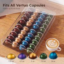 Transparent Coffee Capsule Storage Box - A Storage Drawer Specifically Designed For Coffee Capsules, Holding Up To 40 Capsules. Features A Smooth Pull-Out Design, Coffee Machine Stand, And Easy-To-Clean Acrylic Material. - View 2