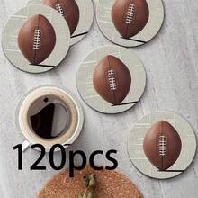 1/6/120pcs, Football Sports Event Image Design, 2D Printed Round PET Coasters, Suitable For Yard, Kitchen, Living Room, Family Gathering Table Decor, Holiday Gift For Friends, Family, Athletes, US Independence Day, 7.4, Valentine's Day, Mother's Day, Birthday, Wedding Party, Home Decor Accessories, Best Gift Choice For Friends - Multicolor B - View 11