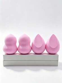 6/4/2pcs Soft Elastic Makeup Sponges, Mixed Makeup Sponges, Dry & Wet Use, Multi-Functional Makeup Tool, Suitable For Foundation, Concealer, Loose Powder, Etc., Convenient To Carry, Travel Essential. - Multicolor - View 12