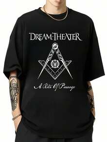 Cotton T-Shirt From The Progressive Metal Band Dream Theater - A Rite Of Passageteams - Black - View 1