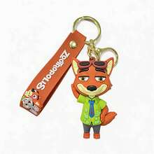 Miniso Disney Zootopia Cartoon Character Keychain Set, 3D Soft Cute Animal Design, Vibrant Color Matching, Playful & Energetic Style, Kawaii Fashion Accessory, Back-To-School Essential, Bag Charm Pendant, Everyday Lifestyle Scenes, - Style 1 - View 5