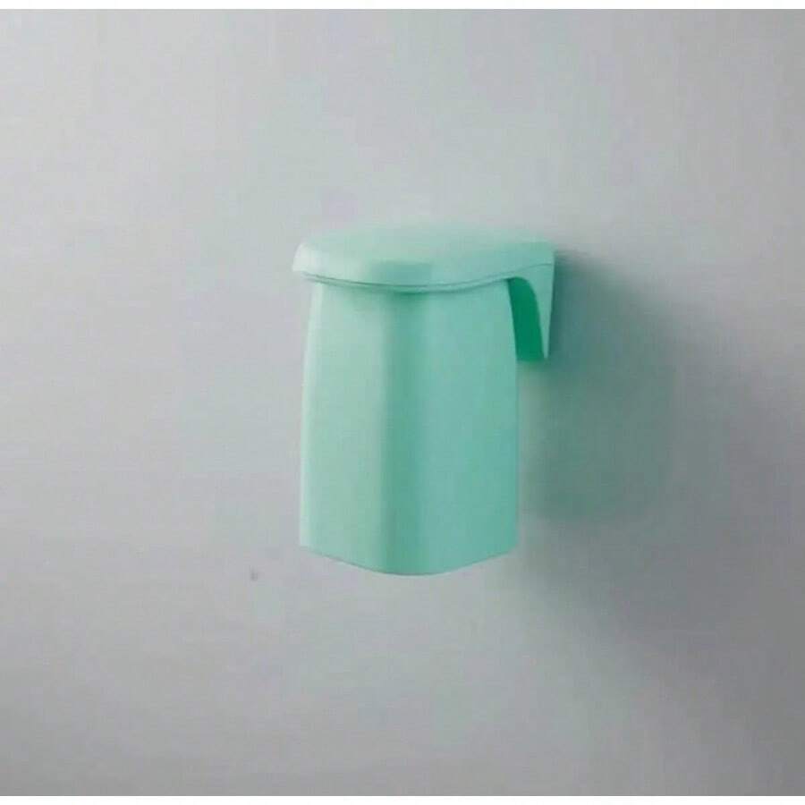 1 unidad de dispensador automático de cepillos de dientes y pasta dental tipo soporte, dispensador de pasta dental montado en la pared a prueba de polvo para baño. - Blanco y Negro - Ver 1
